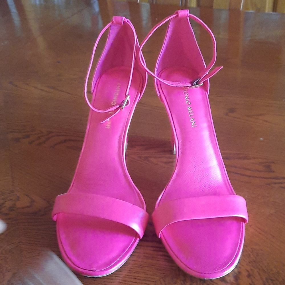 Hot Pink Strappy Heels